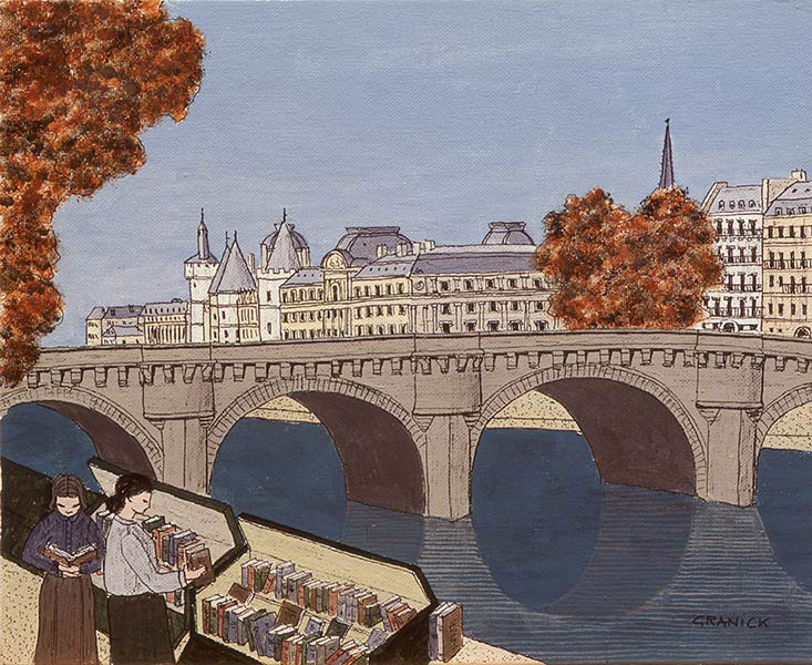 Bouquinistes du Pont Neuf. Tableau de Granick
