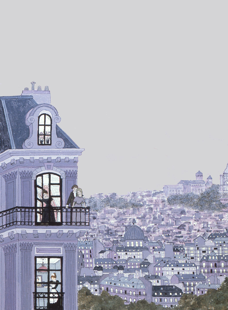 Montage de tableau de paris s'illuminant par Granick