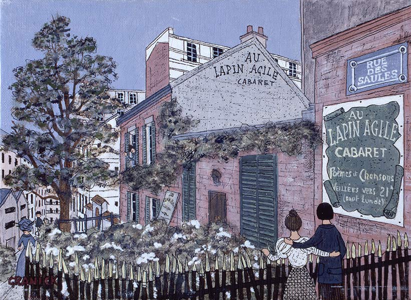 Tableau naïf. Granick. Le Lapin agile. Scène