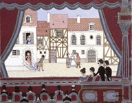 miniature de Tableau naïf. Granick. Au théâtre. Scène