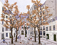 miniature de Automne Place Furstenberg. Tableau de Granick