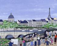 miniature de Tableau naïf. Granick. Flanerie sur les quais