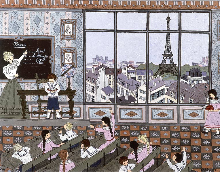 Tableau naïf. Granick. La Classe