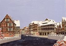 miniature de Tableau naïf. Granick. La petite France à Strasbourg