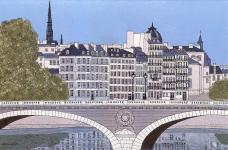 miniature de Tableau naïf. Granick. Le Pont de l'Archevéché