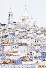 miniature de Tableau naïf. Granick. Les toits de Montmartre