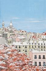 miniature de Tableau naïf. Granick. Montmartre sous la neige
