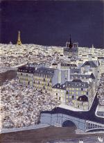 miniature de Tableau Naïf - Granick - Nuit sur ile Saint Louis
