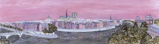 miniature de Tableau Naïf - Granick - Nuit sur la Cité