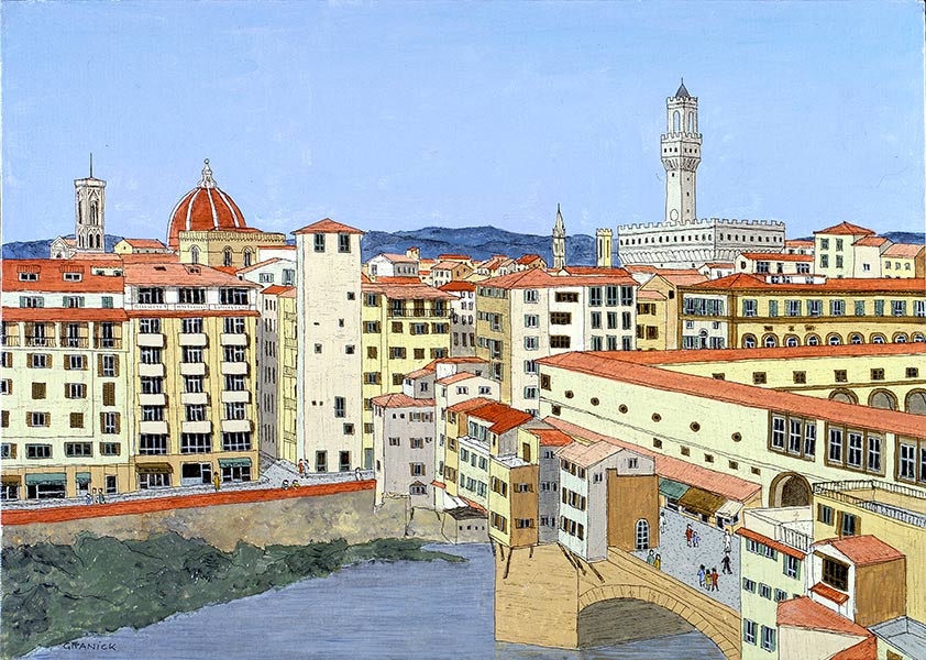 Tableau Naïf - Granick - Panoramique Florence