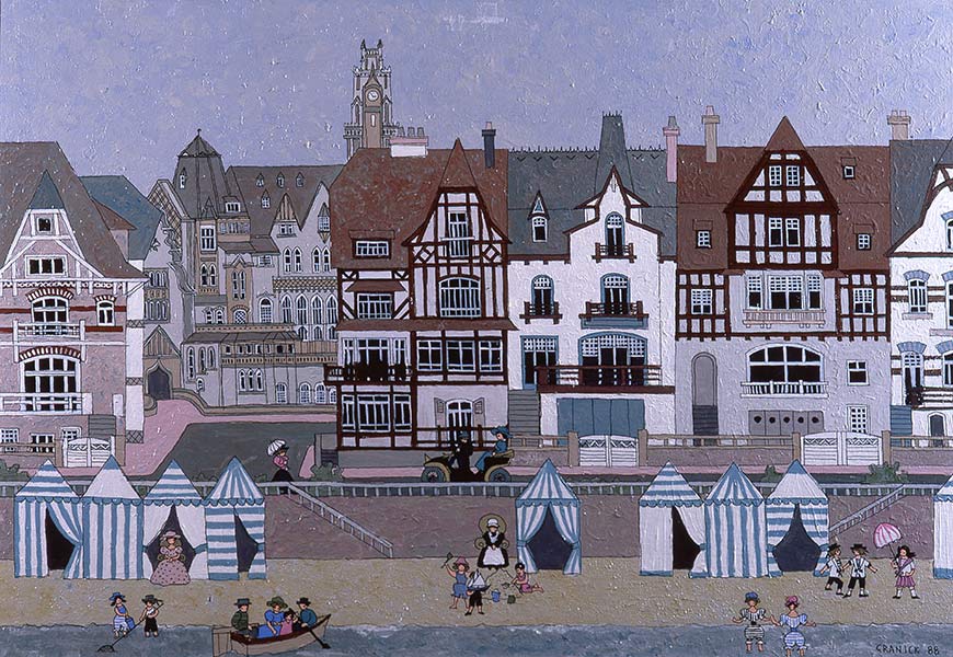 Tableau naïf - Granick - Plage du Touquet