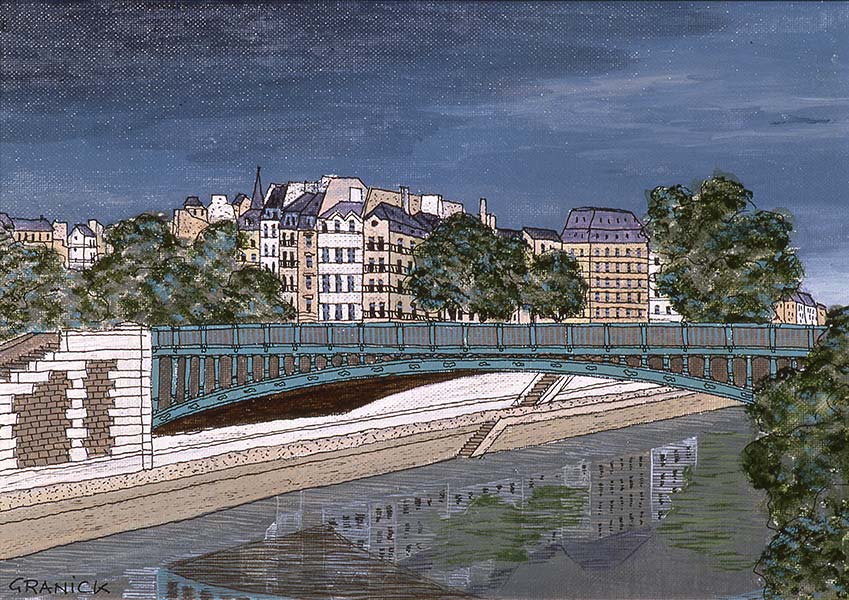 Tableau naïf - Granick - Pont au Double