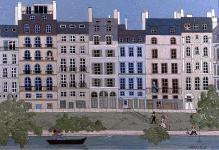 miniature de Tableau naïf - Granick - Quai de Seine la nuit