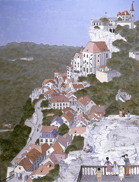 Tableau naïf - Granick - Rocamadour