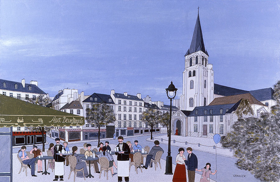Tableau naïf - Granick - Saint Germain des Prés