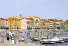 miniature de Tableau naïf - Granick - Saint Tropez en Hiver