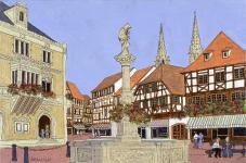 miniature de Tableau naïf - Granick - Village Alsacien