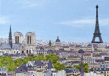 miniature de Tableau naïf - Granick - Vue sur Paris